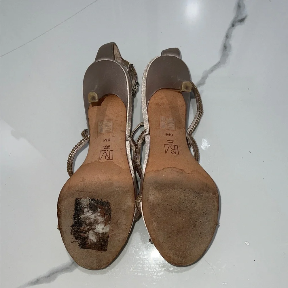 Pelle Moda Women's Gold Strappy Heels